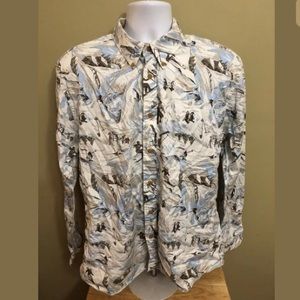 Mens Tommy Hilfiger Ski Print Slim Fit Button Down